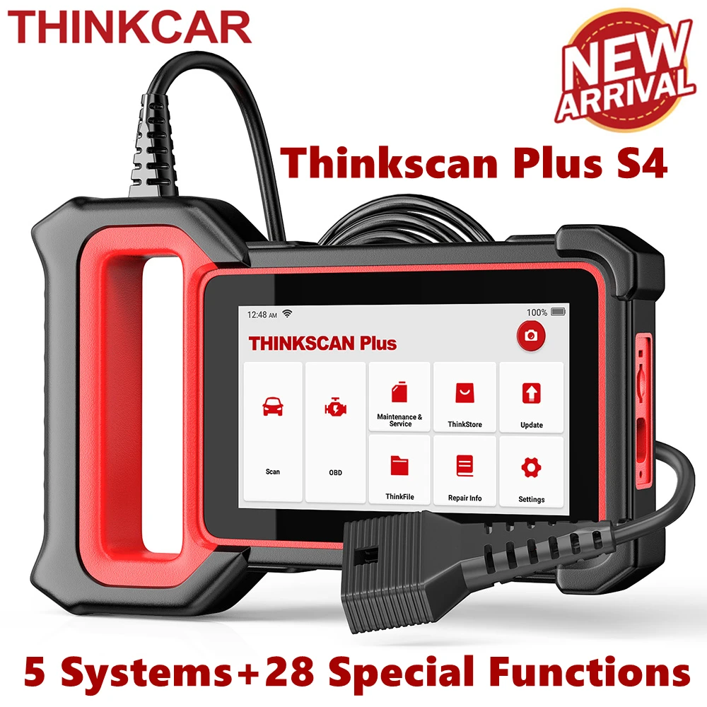 

THINKCAR Thinkscan Plus S4 OBD2 Scanner Diagnostic Tools ABS SRS ECM TCM BCM System Oil EPB BAT DPF TPMS Reset OBD EOBD Scanner