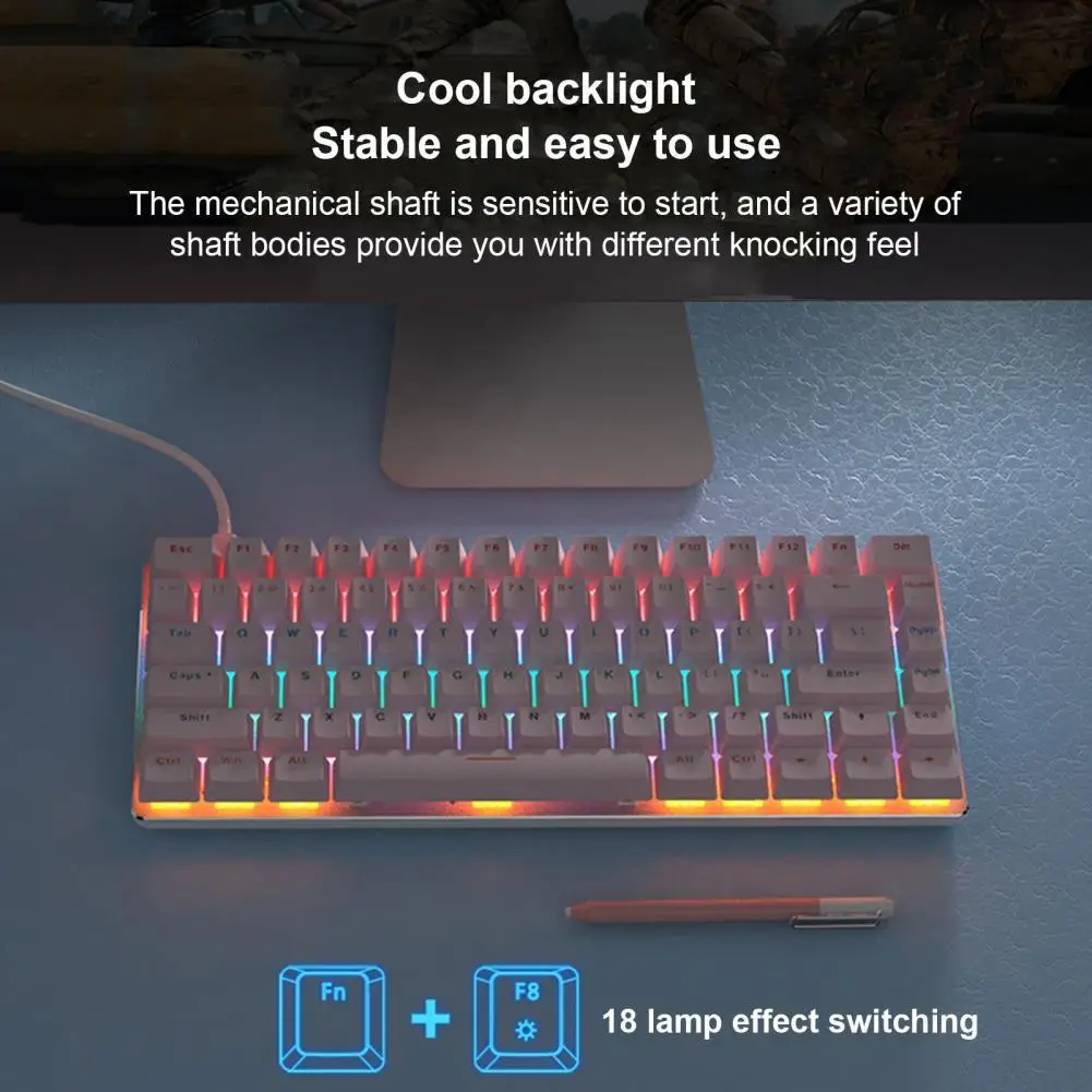 AJAZZ Practical N-Key Rollover Desktop Mechanical Keyboard Fine Workmanship Office Keyboard Comfortable for Desktop