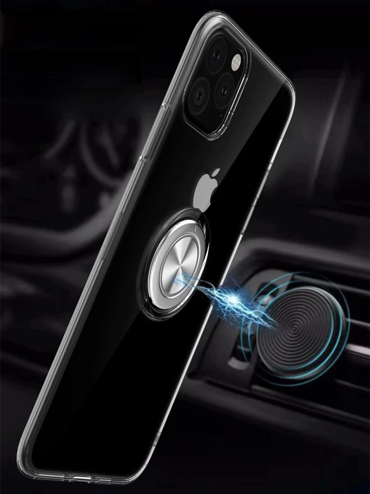 Чехол для iPhone XS Max чехол для iPhone 11 Pro максимальный чехол прозрачный мягкий силиконовый кольцо из ТПУ чехол для iPhone X 6 6s 7 8 Plus чехол Caque