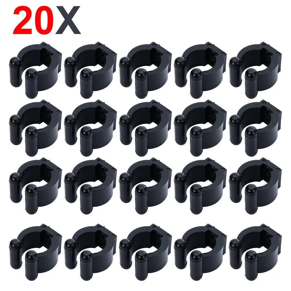 20Pc Fishing Rod Holder Stand Pole Storage Rack Tip Clamps Holder Clips Plastic Club Clip Pool Cues Exhibition Clip Fishing Tool