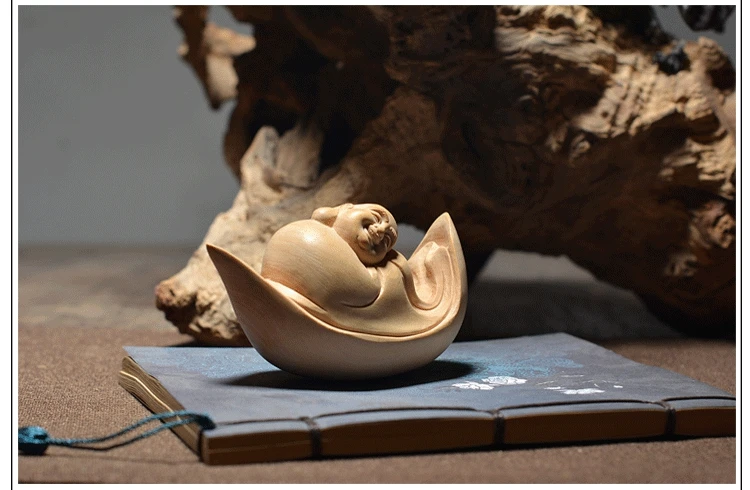 

Home decoration Happy Buddha wood carving jewelry