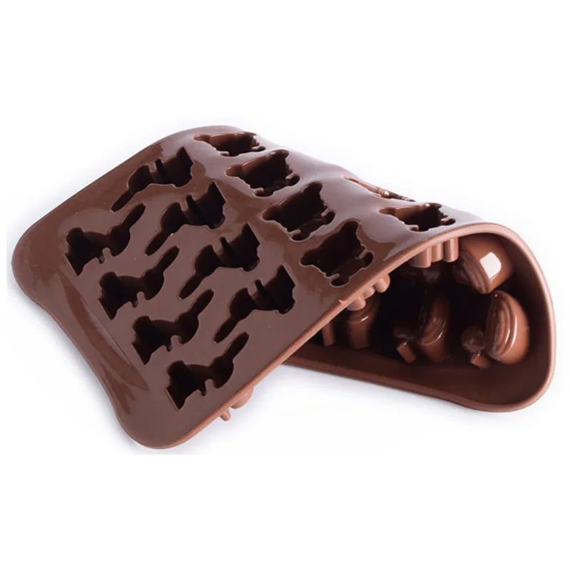 24 Сетки Кролик Утка медведь мультфильм животное шоколад литая силиконовая