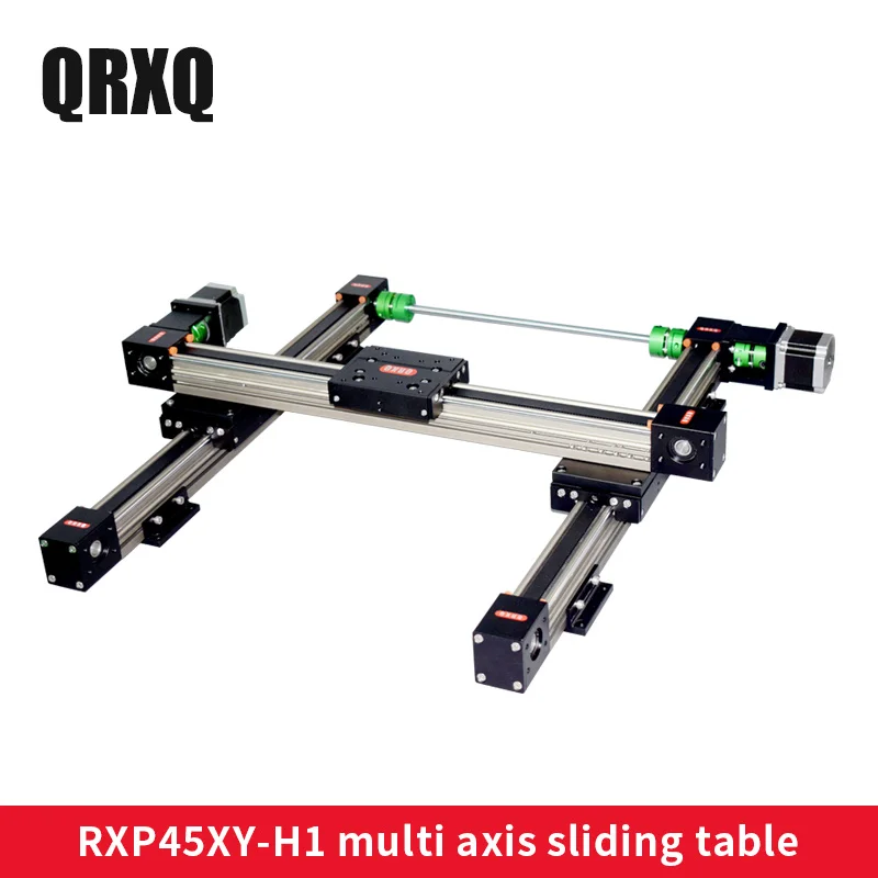 Gantry Type Synchronous Belt Electric Linear Sliding Rail Level Module Cnc Moving Rail Actuator Xy Level With Motor Complete Cnc
