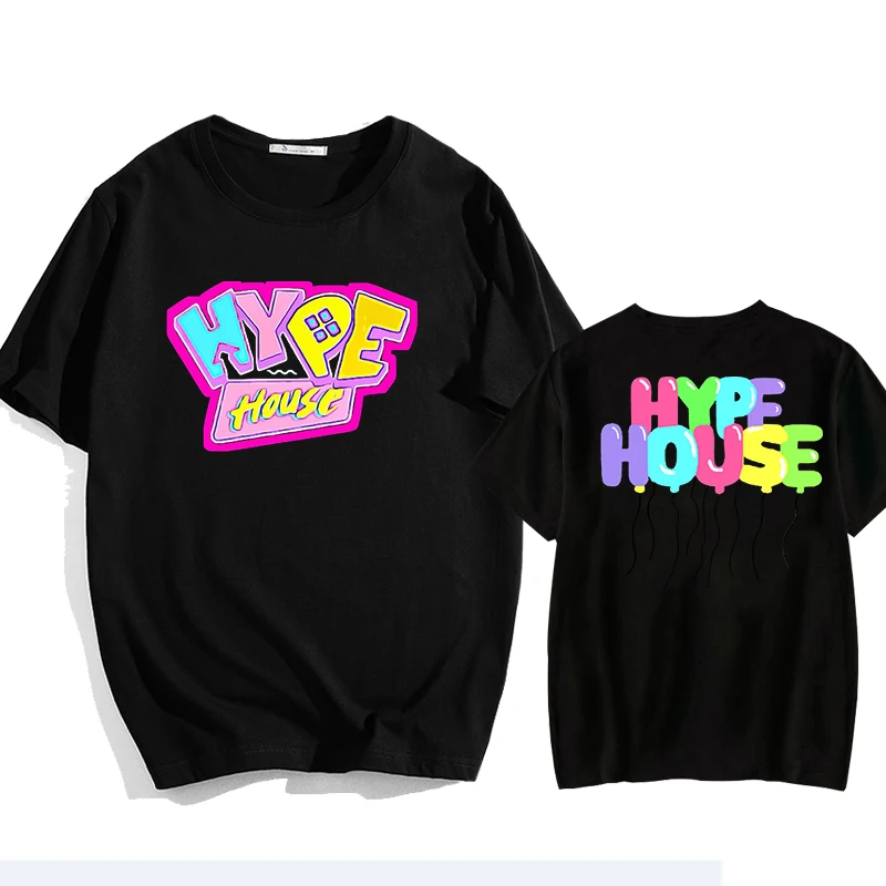 Новинка футболка The Hype House летние футболки с коротким рукавом Женские топы для