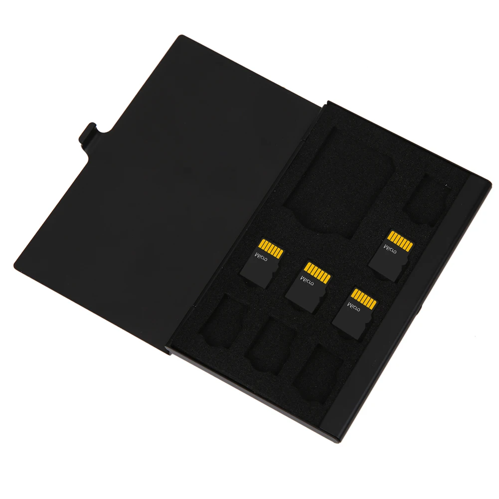 9 в 1 Портативный Menmory карты Чехол монослой Алюминий 1SD + 8TF Micro SD карт памяти