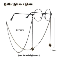 sexy neo gothic style antiskid mask glasses chain diamond pendant lanyard anime cosplay party fashion jewelry gift
