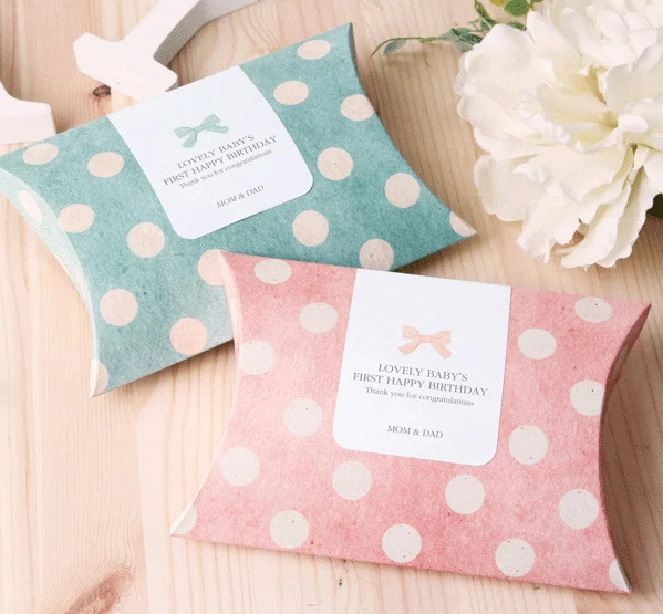 Коробки для подушек коробки в горошек свадебных сувениров 30 шт./лот | Дом и сад