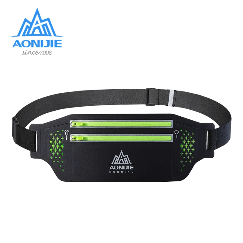 

AONIJIE W946 Adjustable Slim Running Waist Belt Jogging Bag Fanny Pack Travel Marathon Gym Workout Fitness 6.9 in Phone Holde