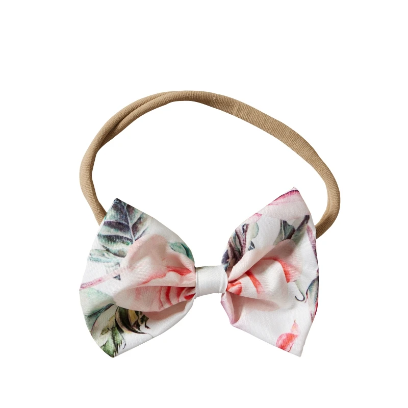 

Baby Girl Clothing Sets Pit Short Sleeve Tops + Bow-Tie Print Outfits Shorts + Hair Band Three-piece 0-24M