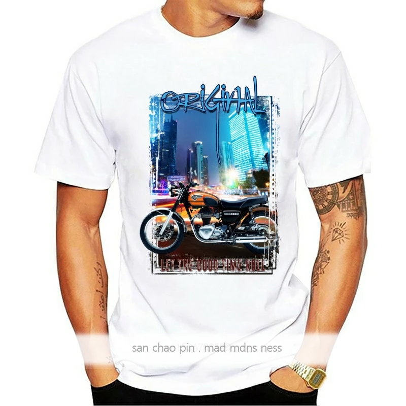 

T-Shirt Classic Motorcycle Motorrad Keeway Classic Schwarz Weiss Youngtimer Oldtimer Herren summer Short Sleeves Fashiont