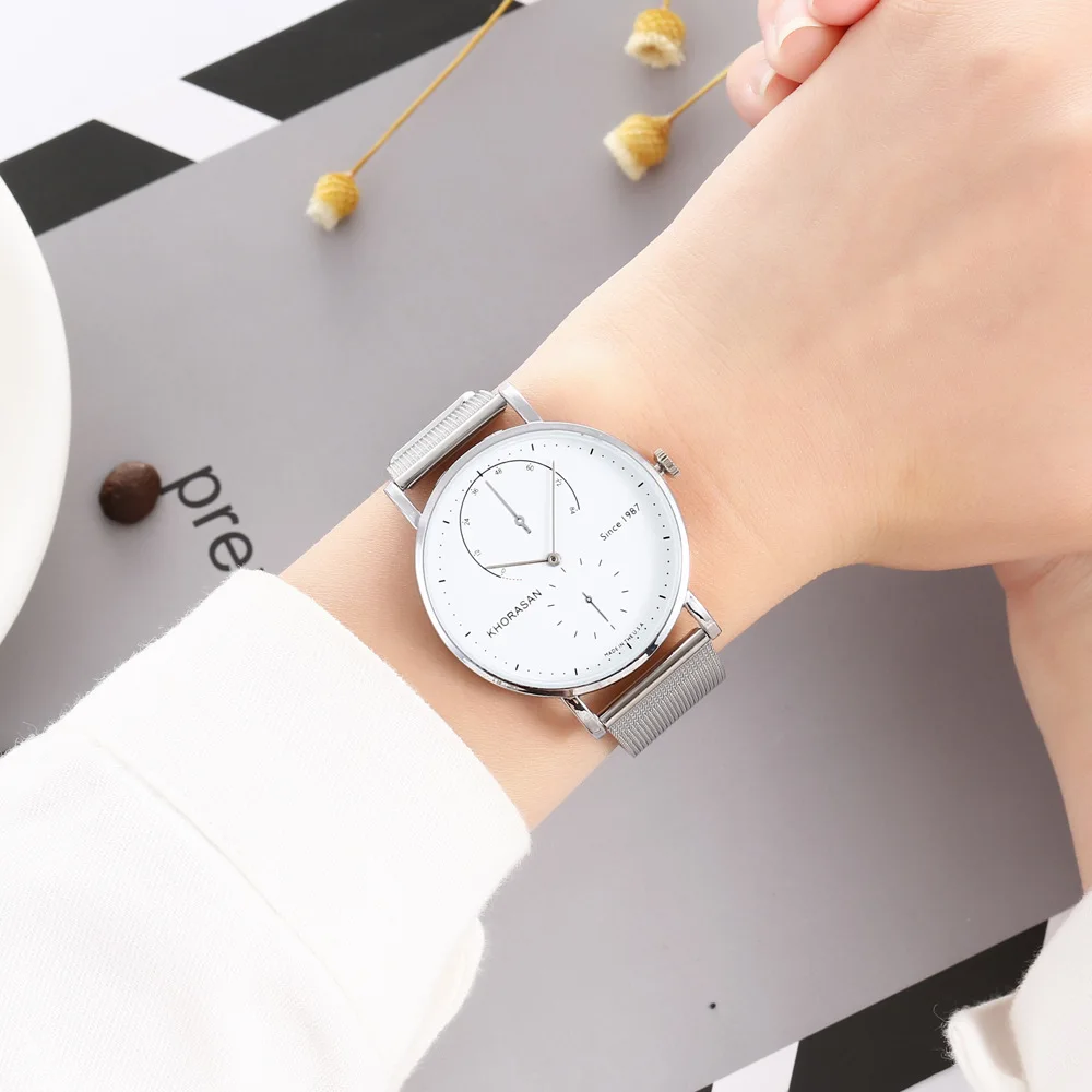 Часы наручные мужские ультратонкие деловые модные повседневные кварцевые из