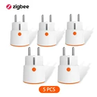 Умная розетка Tuya Zigbee 3.0, 16 А, 3680 Вт, с поддержкой Alexa и Tuya