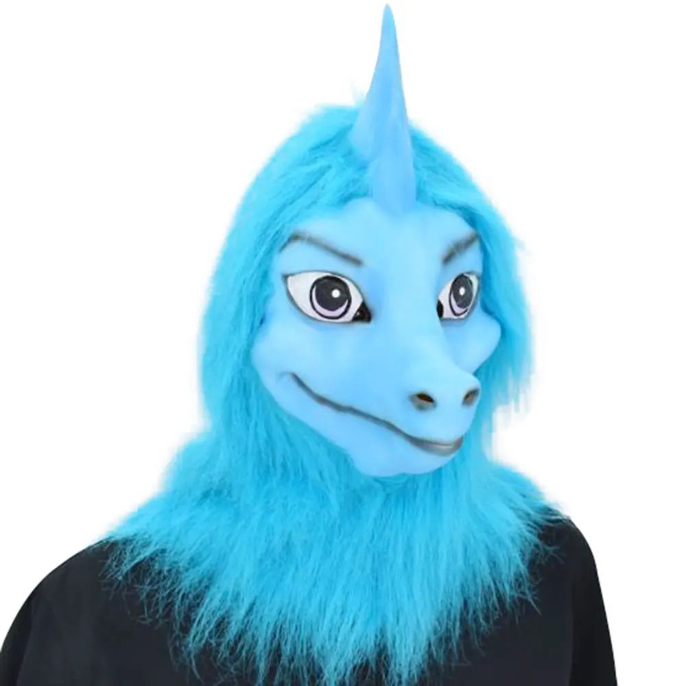 2021 Аниме-фильм Raya и Последний Дракон Костюм Сису Головной убор из латекса Голубой парик для взрослых на Хэллоуин, карнавал, косплей, вечеринку.