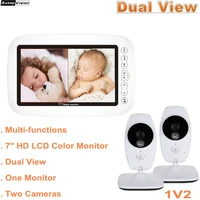 baby camera monitor of dual view lcd display 720p hd%c2%a0wireless%c2%a07 0 inch ir night vision intercom%c2%a0temperature monitor nanny camera