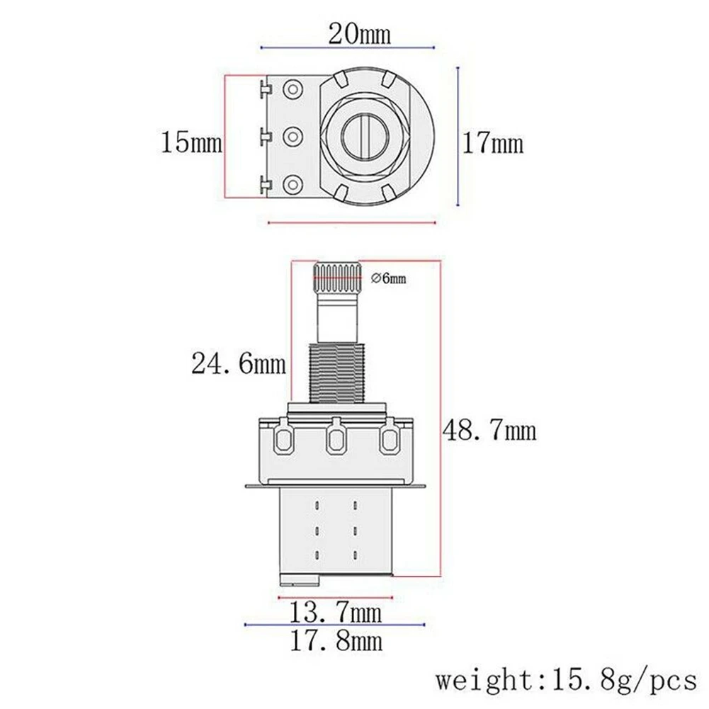 3 пакета A500K/B500K пусковая Гитара управления звуком/потенциометром громкости для
