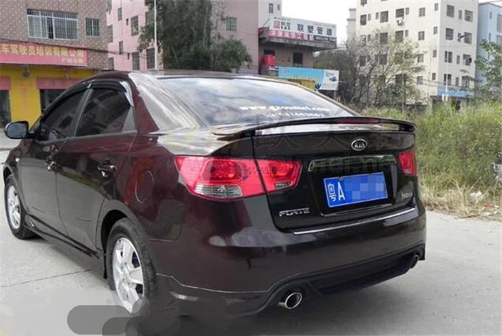 Для KIA Forte спойлер 2011-2013 Форте с светильник высокого качества ABS Материал заднее