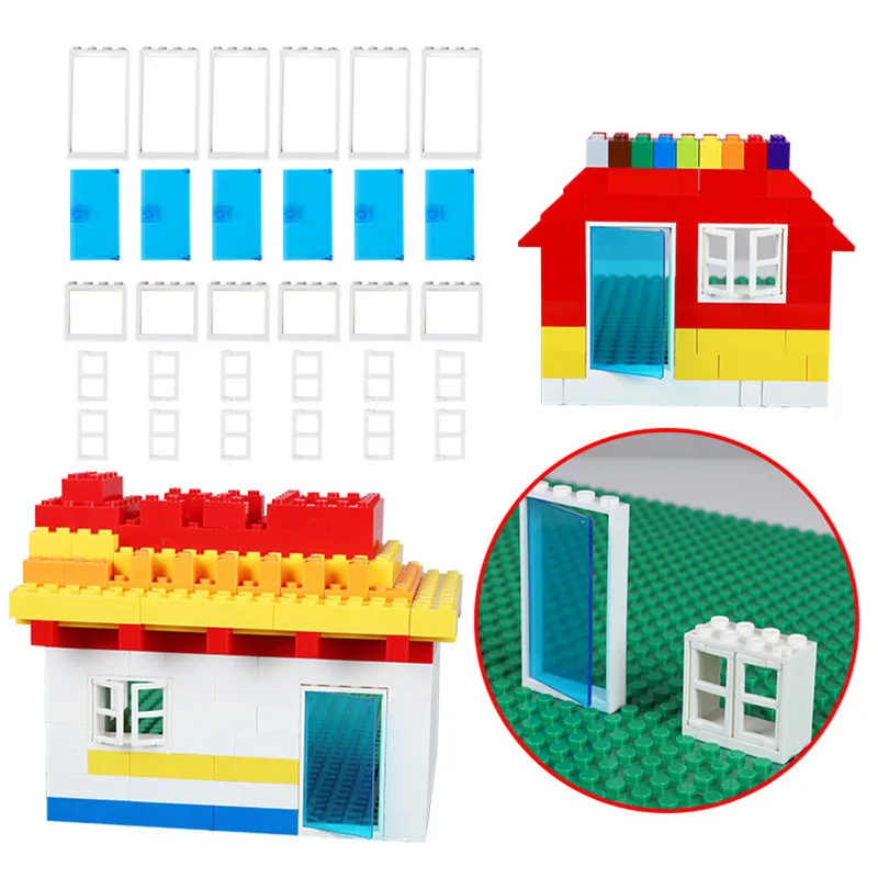 

10pcs Door And Windows for House MOC Accessories Building Block Sets Bricks Models DIY Toys for Children Compatible All Brands