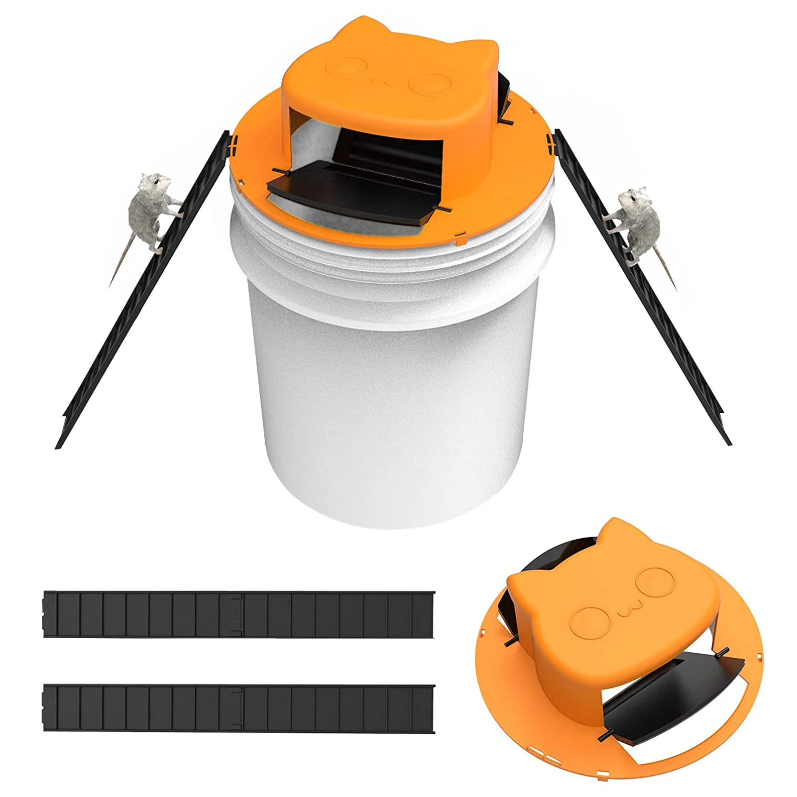 

Reusable Smart Mouse Rat Trap Plastic Flip N Slide Bucket Lid Mouse Rat Mouse Trap Humane Or Lethal Trap Door Style Multi Catch