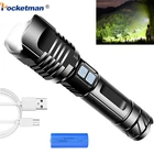 Супер флэш светильник XHP100 самый мощный светодиодный USB Перезаряжаемые светодиодный фонарь тактический фонарь вспышка светильник XHP50 ручной фонарь 18650 флэш-светильник