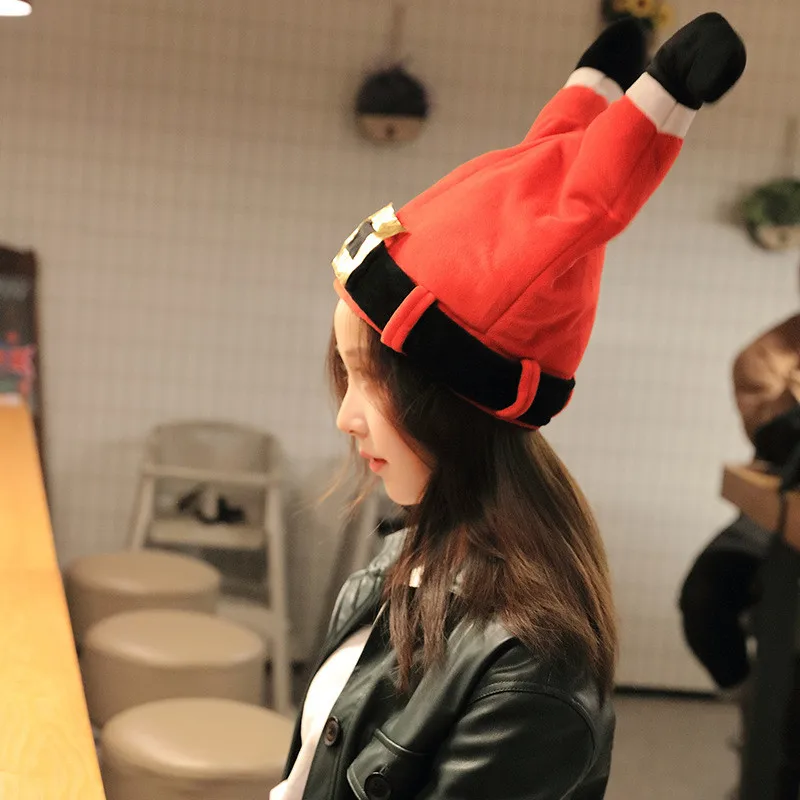 Шапка в стиле знаменитостей из Интернета Рождественская шапка с резными ногами