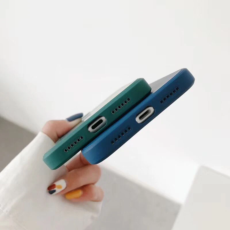 luxury original square liquid silicone phone case for iphone 12 11 pro max mini xs x xr 8 7 plus se 2 thin soft cover candy case free global shipping