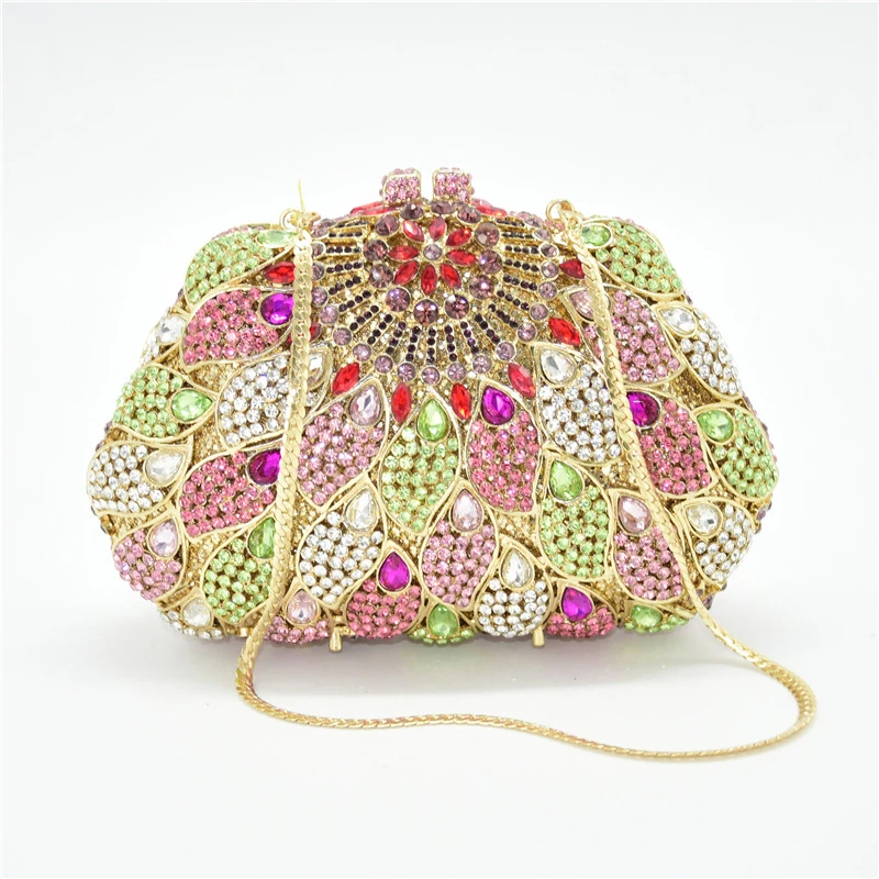 Новая яркая вечерняя сумочка с кристаллами и стразами женские клатчи женская для