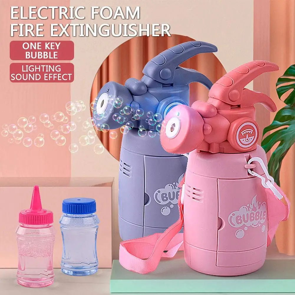 

2021 Electric Bubble Wands Fire Extinguisher Machine Bubble Maker Gun Automatic Blower Toy Kids Children Summer Outdoor Toy Gift