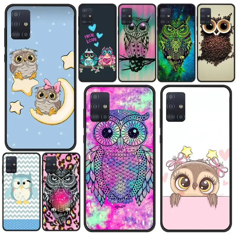 

Luxury Cute Owls Phone Case For Samsung A71 A72 A80 A91 A01 A02 A11 A12 A21 A21S A20S A31 A32 Cover Fundas Coque