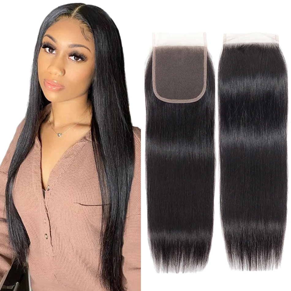 

Peruvian Straight 13x4 Lace Frontal 4x4 5x5 Lace Closure Remy Human Hair Transparent Swiss Lace Frontal Closure With Baby Hair