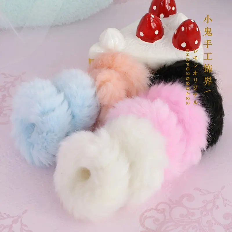 Женская резинка для волос из кроличьей шерсти с цветком|Аксессуары костюмов| |