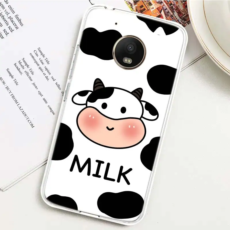 dairy cattle cow speckle cute silicon call phone case for motorola moto g9 play g8 plus g7 power g6 g5 e6 e5 one action macro free global shipping