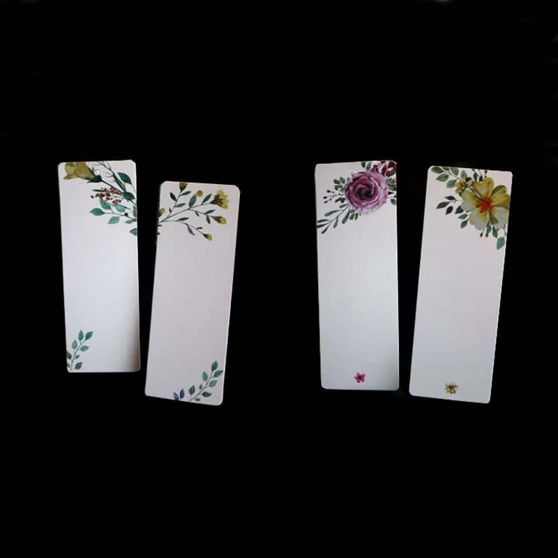 

40pcs/set Bookmarks for Books Vintage Floral Flower Paper Blank Bookmarks Papeleria DIY Tags Postcard Card School Office Reading