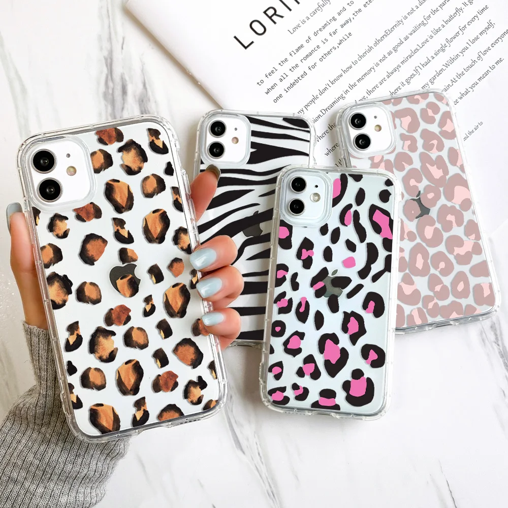 

Clear Silicone Case for Vivo V7 Coque Vivo Y11 2019 Y12 Y15 Y17 Y20 Y73 Y75 Y79 Y83 Y90 Y91 Leopard Print Shockproof Phone Cover