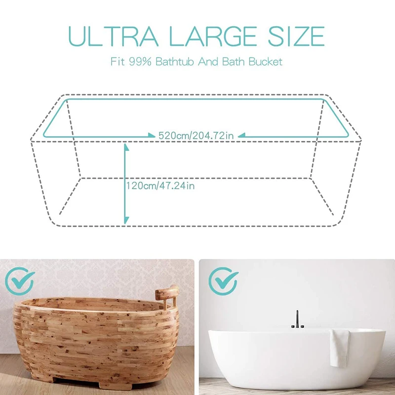 12 упаковок одноразовых накладок для ванны большой пластиковый мешок салона (102x47