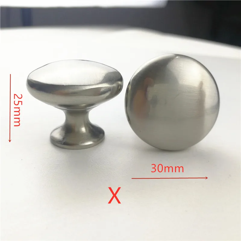 Диаметр 30 мм атласные никелевые ручки для шкафа фурнитура ручка X|Ручки шкафа| |
