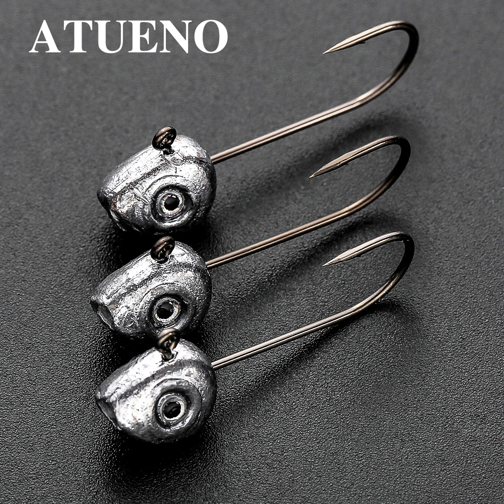 

ATUENO 20 шт. джиг-головка набор рыболовных крючков 0.5g-Φ джиг-головка рыболовные крючки для ловли карпа