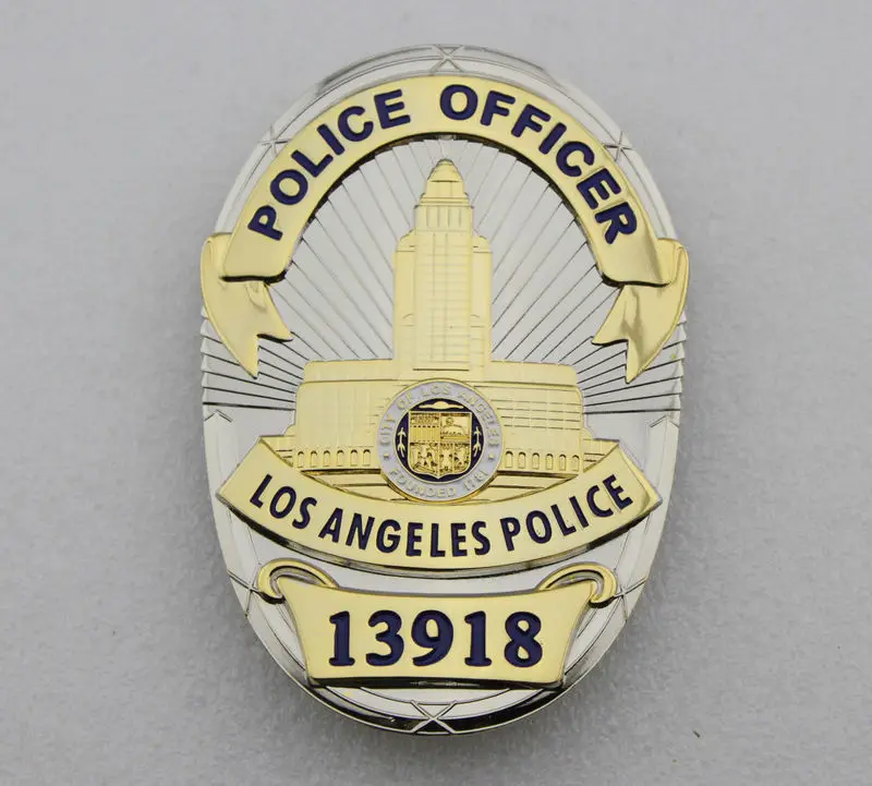 Полицейский LAPD LOS ANGELES POLICE 13918 Реплика ТВ/кино реквизит значок с зажимом для ремня