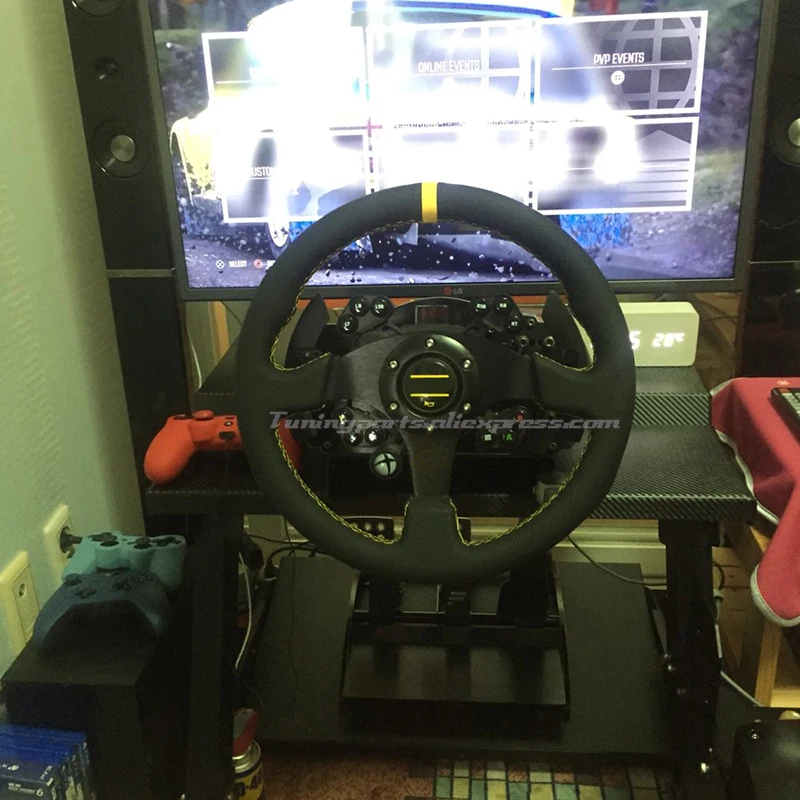 Руль из натуральной кожи 330 мм|leather steering wheel|steering wheelcar wheel |