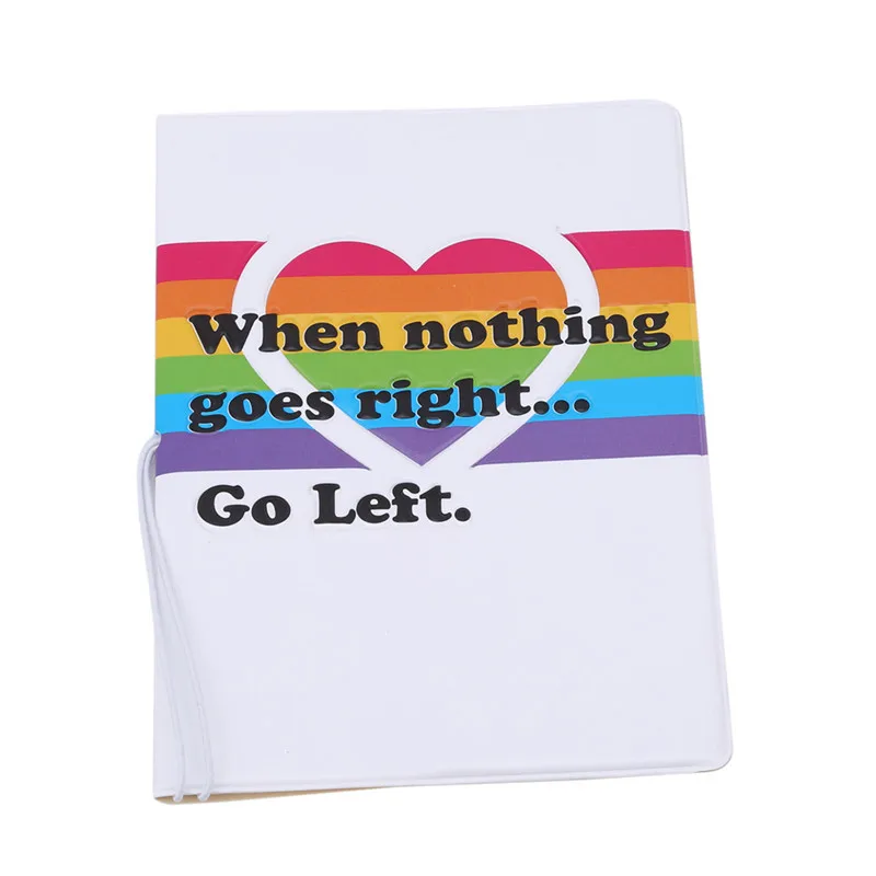 Мужская и женская радужная полоса девиз жизни Обложка для паспорта