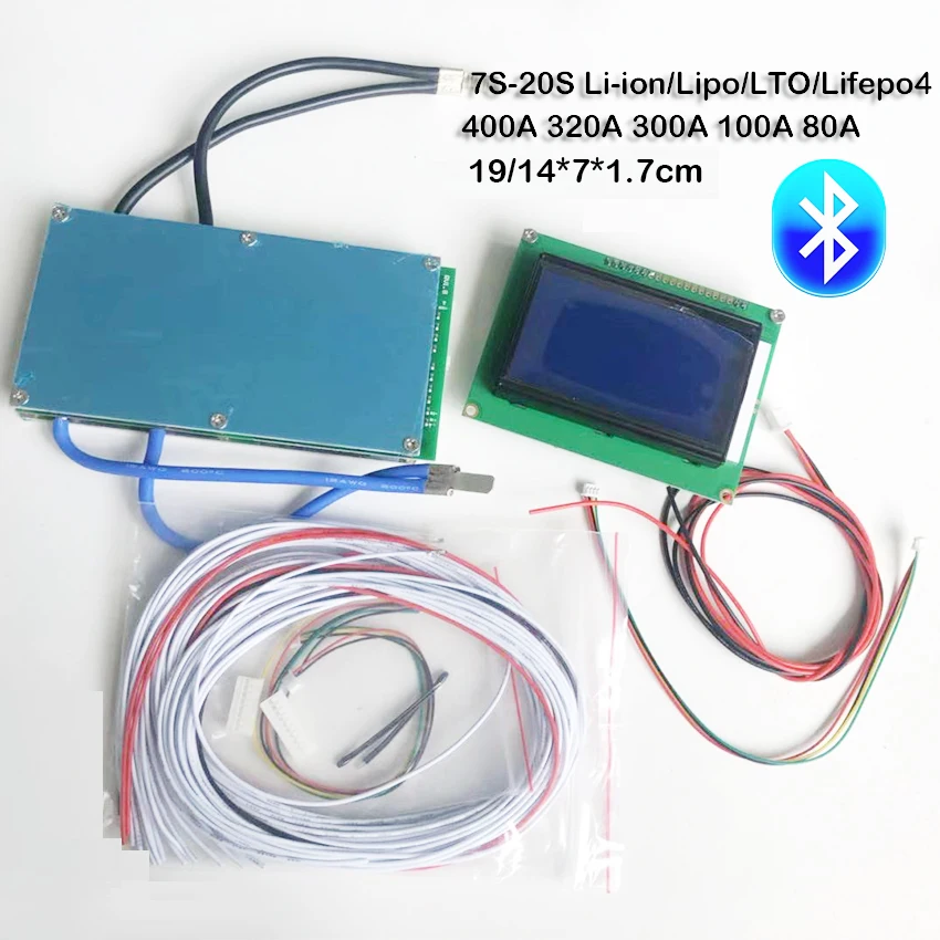 Смарт Bluetooth 7 S-20 S сотовый Lifepo4 литий-ионный аккумулятор Защитная плата BMS 400A 320A 300A 100A 80A телефон приложение 8S 10S 12S 13S 14S 16S
