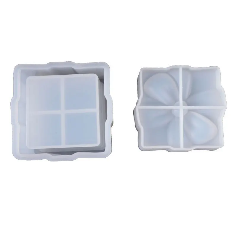 

2021 New Bow Storage Gift Box Resin Silicone Mould Jewelry Making DIY Mould Tool UV Epoxy Resin Box Silicone Mold Ornaments