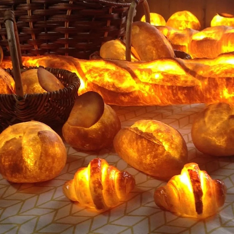 LED simulation bread lamp night light room decor creative gift atmosphere lamp bedside study bedroom living room lighting decor 3d paper art night light living room bedroom decoration atmosphere lamp girlfriends friends classmates birthday gift night light