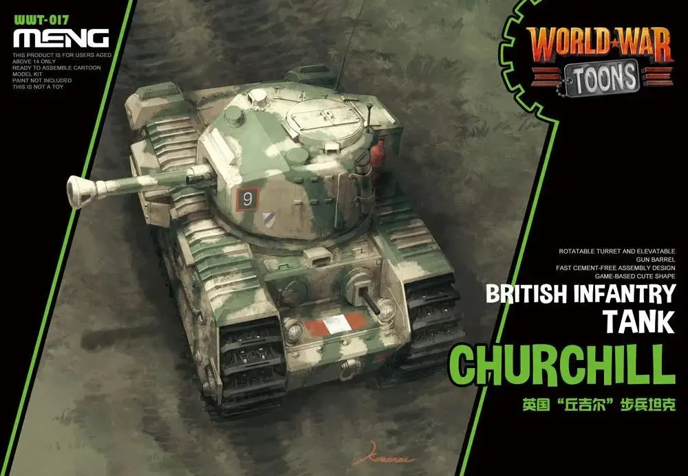 

MENG WWT-017 World War TOONS BRITISH INFANTRY CHURCHILL TANK 2020 NEW