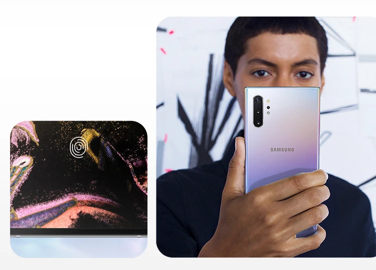 Samsung Galaxy Note 10 Android9.0 6," AMOLED Полный экран 2280*1080 8G 256G отпечаток пальца+ лицо ID 3500 мАч Восьмиядерный 4 камеры S ручка