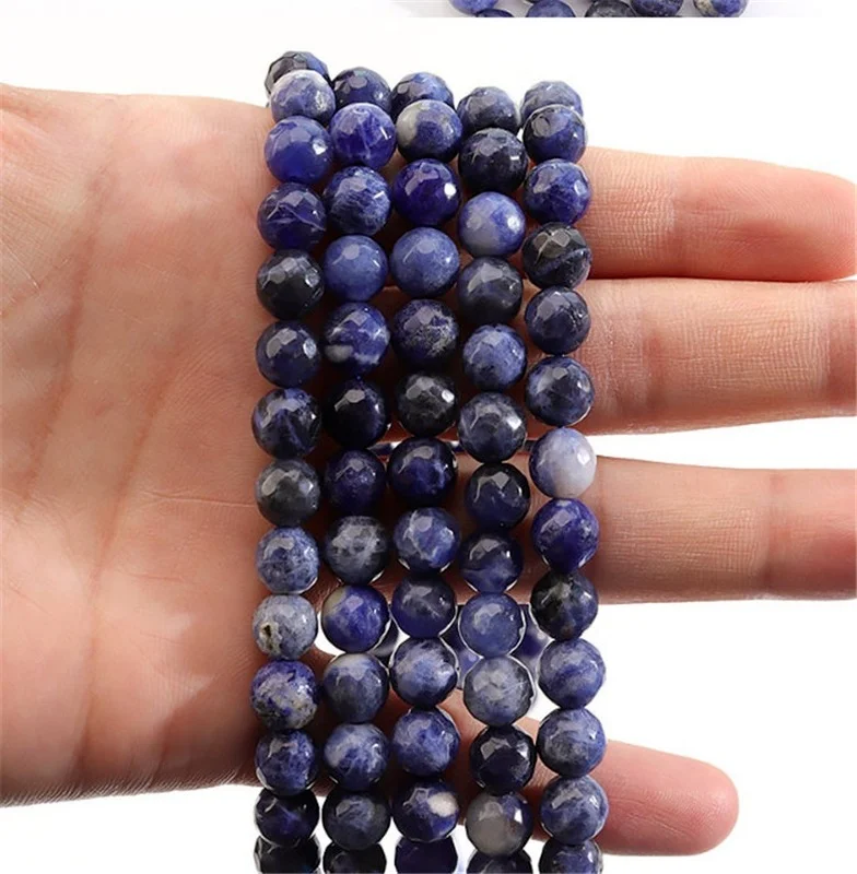 

Quality Blue Striped Loose Spacer Bead for Jewelry Making DIY Bracelet Accessories ( Pick Size 4 6 8 10 Mm )