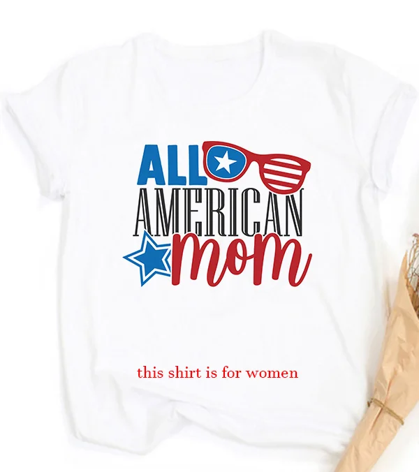 Camiseta a juego para el d&iacute;a de la independencia de todos los americanos, pap&aacute;, mam&aacute;, ni&ntilde;o y ni&ntilde;a, camiseta patri&oacute;tica, camisetas americanas de amor-3