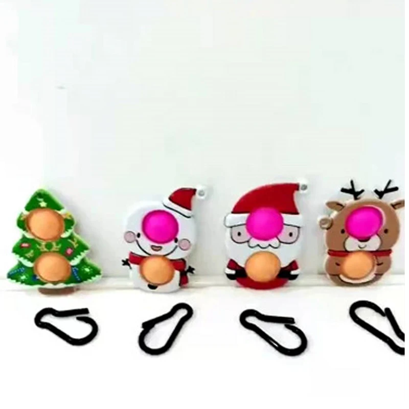 

Fidget Toys Childrens Finger Pressing Stress Relief Toys Puzzle Fat Brains Queeze Toy Santa Claus Snowman Childrens Gift