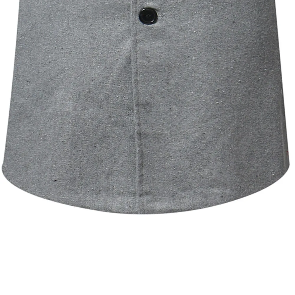 Мужской однотонный Тренч с капюшоном Кардиган длинным рукавом верхняя одежда