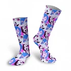 Носки хлопковые для мужчин и женщин, модные Смешные длинные в японском стиле аниме, для студенток, с мультяшным аниме