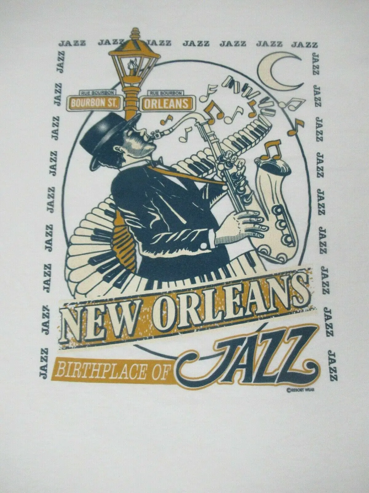 Новый Орлеан Нола родина Джаз альт саксофон плеер заметки белая футболка